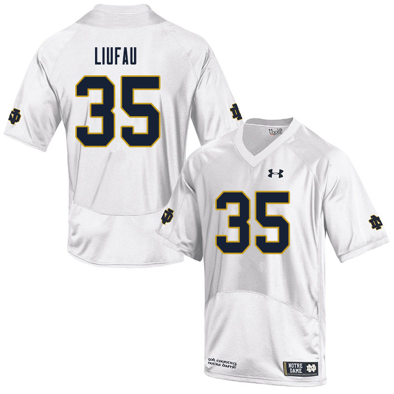 Men #35 Marist Liufau Notre Dame Fighting Irish College Football Jerseys Sale-White